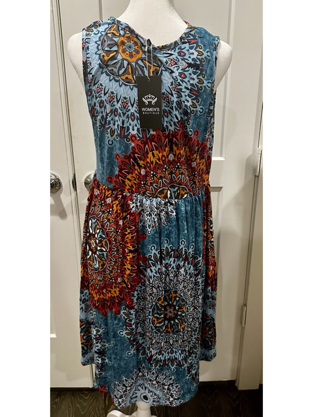 NWT! Women's Yundai Midi Dress Paisley Colorful Midi Dress Size 2XL 2 Available - Picture 2 of 10